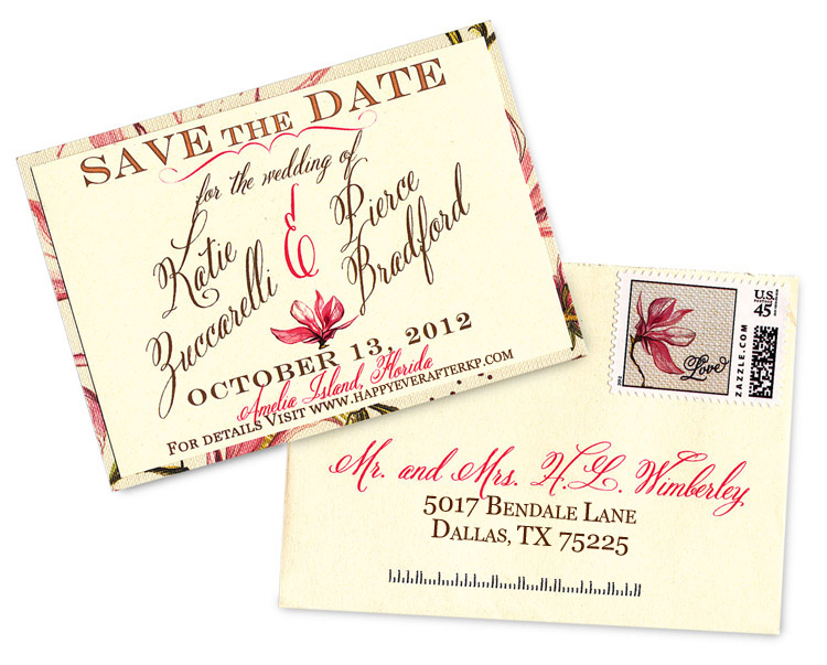 Envelopments Save the Date featuring Belluccia font